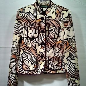 Harve Benard Wm's 10 Cotton/Spandex Floral Jacket